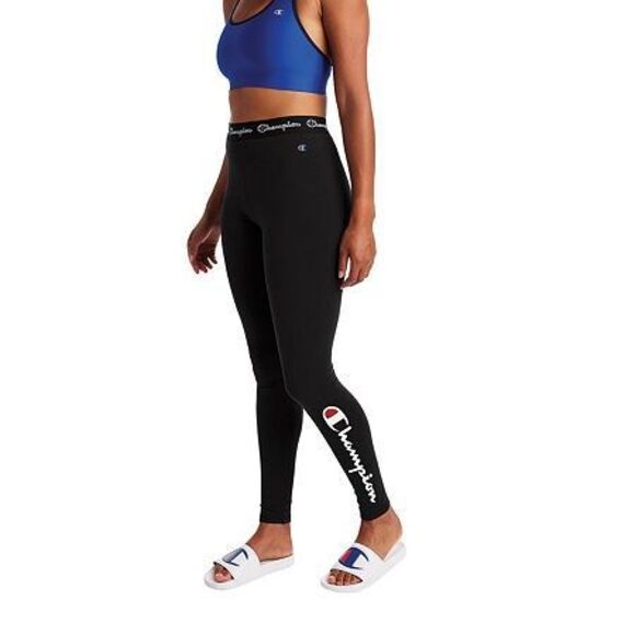 Champion Womens Mid Rise 28 1/2" Plus 7/8 Ankle Legging, 2x, Black - Picture 1 of 3